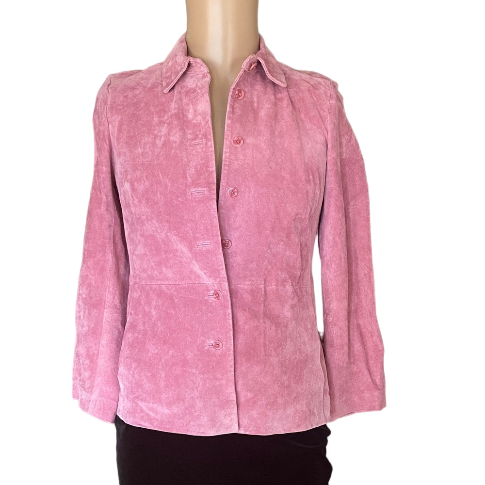 Real Clothes Saks suede shirt jacket